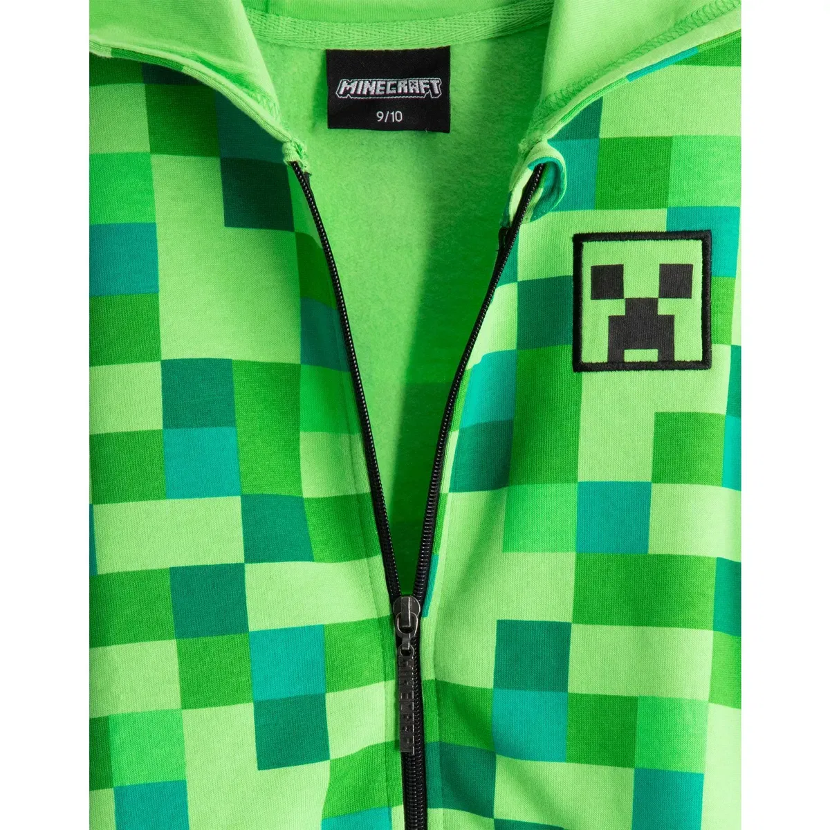 Детский худи для мальчиков с принтом Creeper Minecraft, Green — фото 3