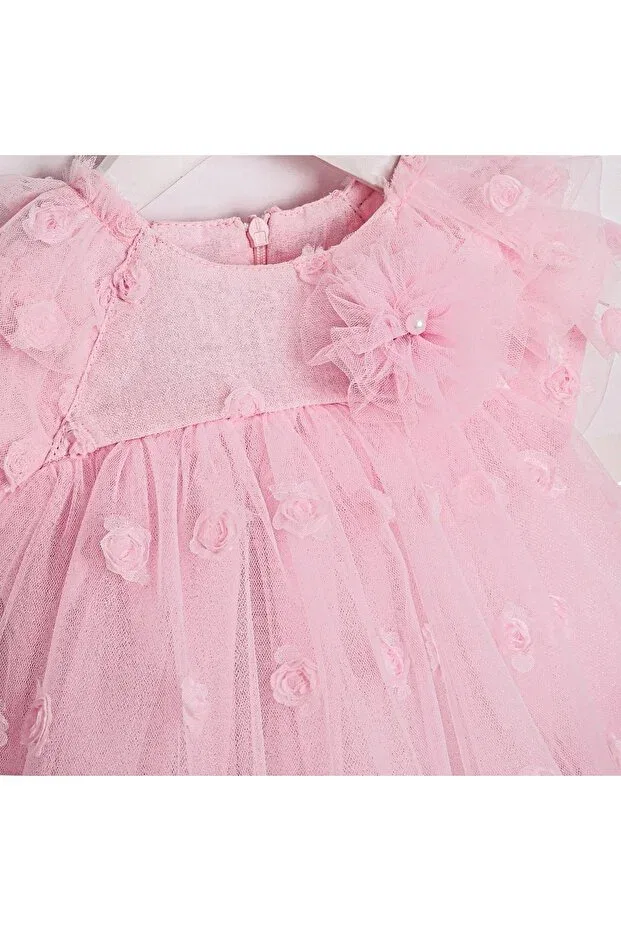 Детское платье для девочек с воланами Alina baby girl special day dress Momercy, Pink — фото 4