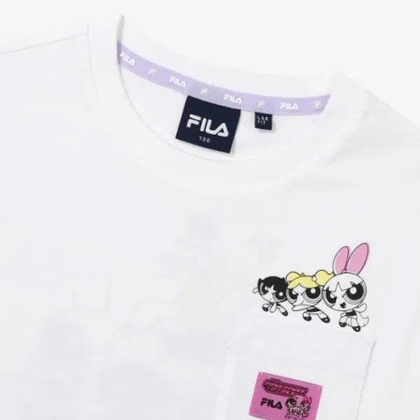 Футболка с принтом Powerpuff Girls, Fila Kids, белый — фото 4