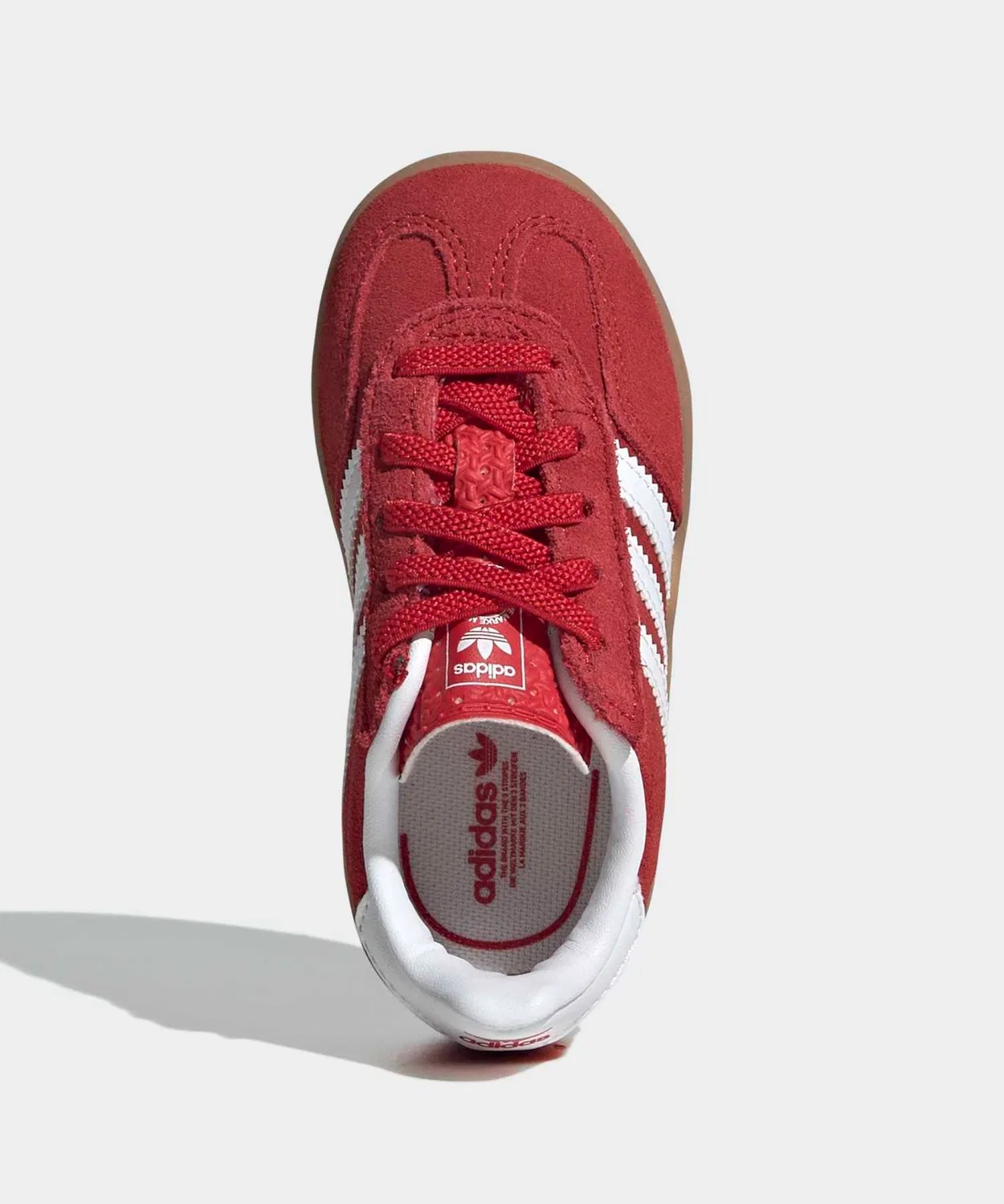 Детские кроссовки с липучкой Gazelle Indoor Comfort Closure Elastic Lace Adidas, Red — фото 2