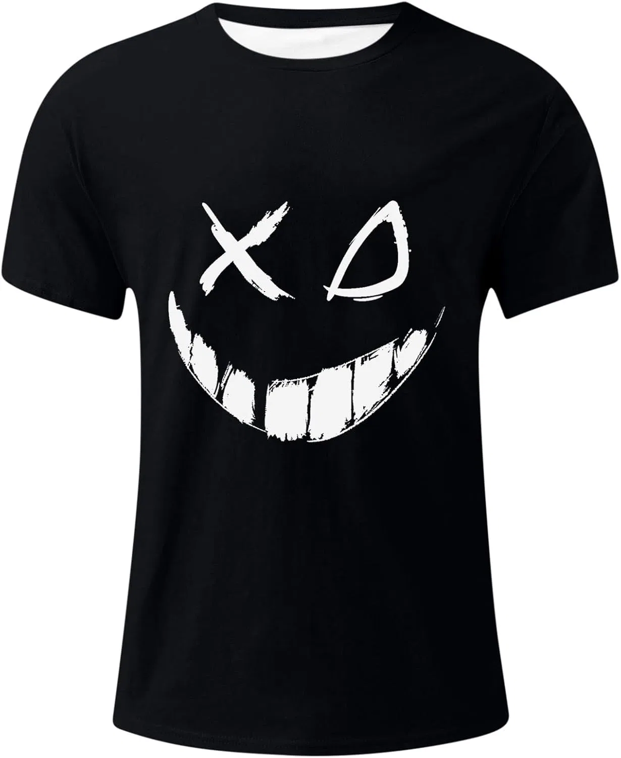 Мужская футболка с графическим принтом X-Eye-Face Drip, Black — фото 3