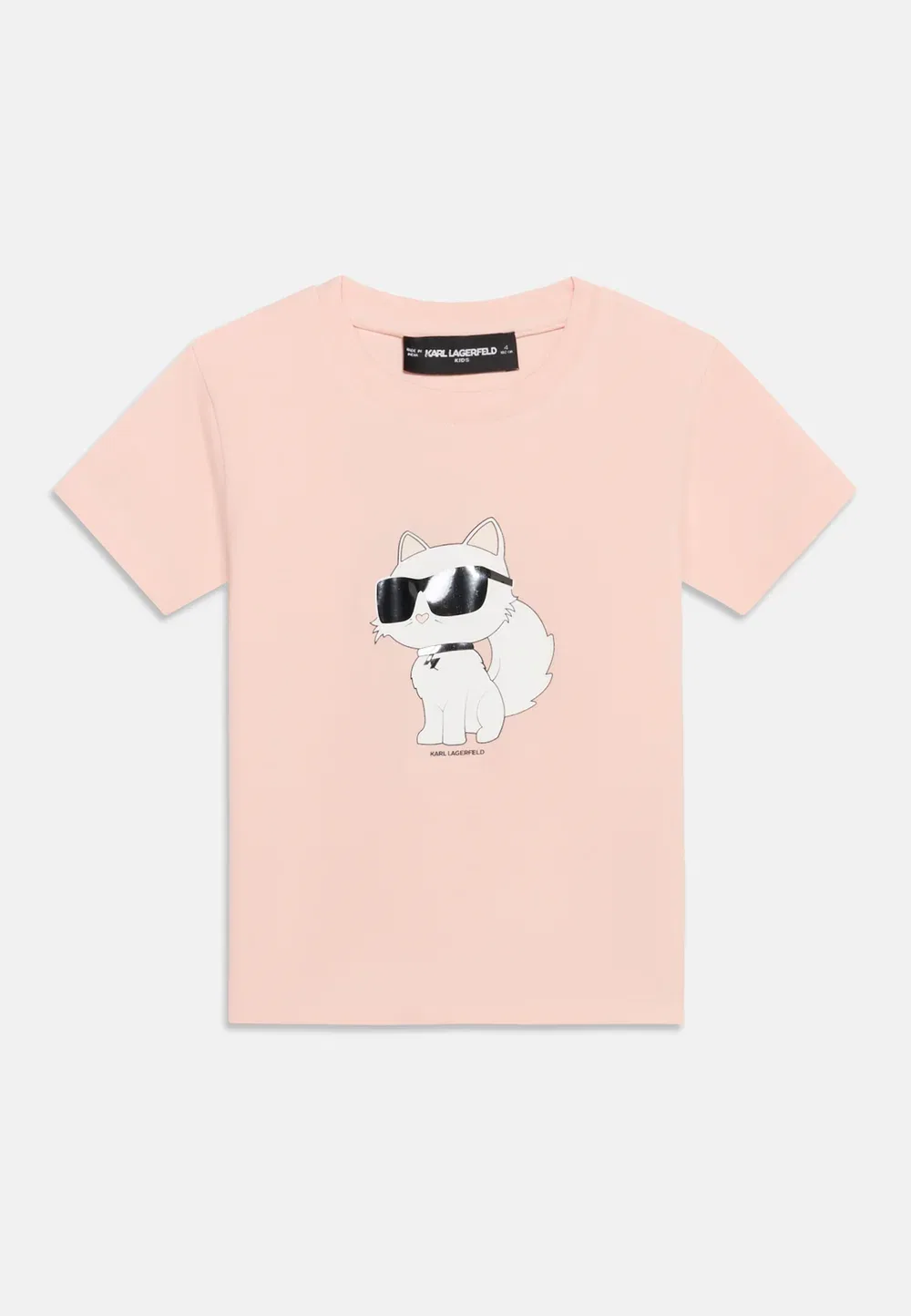 Iconik choupette - футболка с принтом Karl Lagerfeld Kids, Light Pink — фото 3