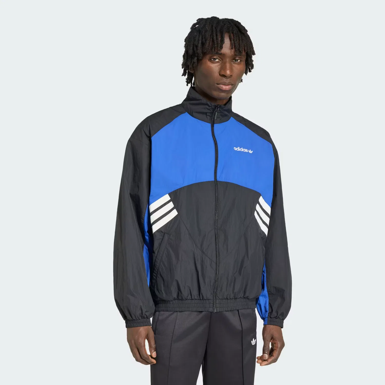 Мужская олимпийка свободного кроя Munich 93 Adidas Originals, черный/королевский синий
