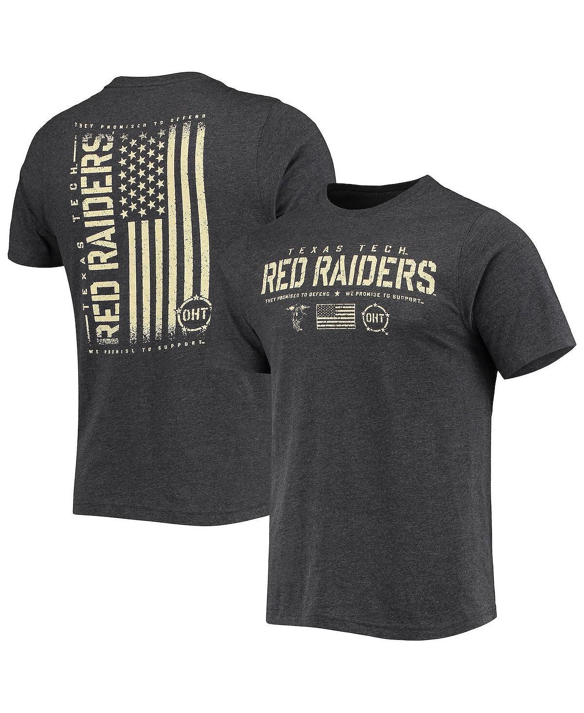 

Мужская футболка с меланжевым принтом texas tech red raiders oht в стиле милитари appreciation flag 2.0 Colosseum, мульти