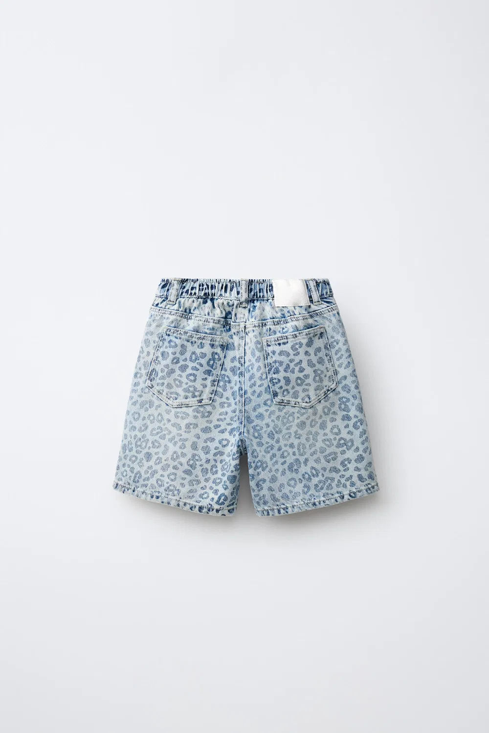 Джинсовые шорты-бермуды с животным принтом ZARA, Light blue — фото 2