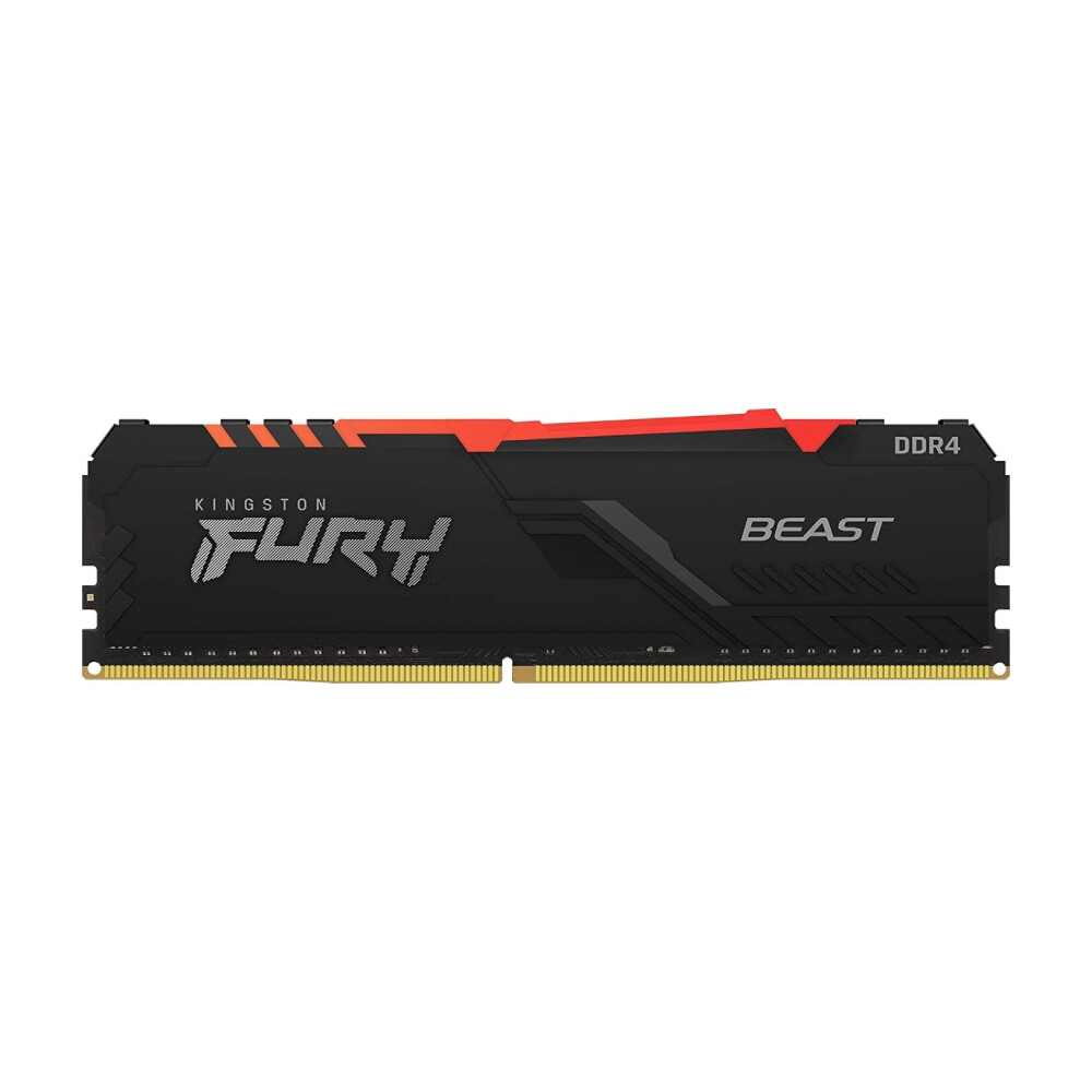 

Оперативная память Kingston Fury Beast RGB, 8 Гб DDR4 (1x8 Гб), 3200 МГц, CL16, KF432C16BBA/8, черный