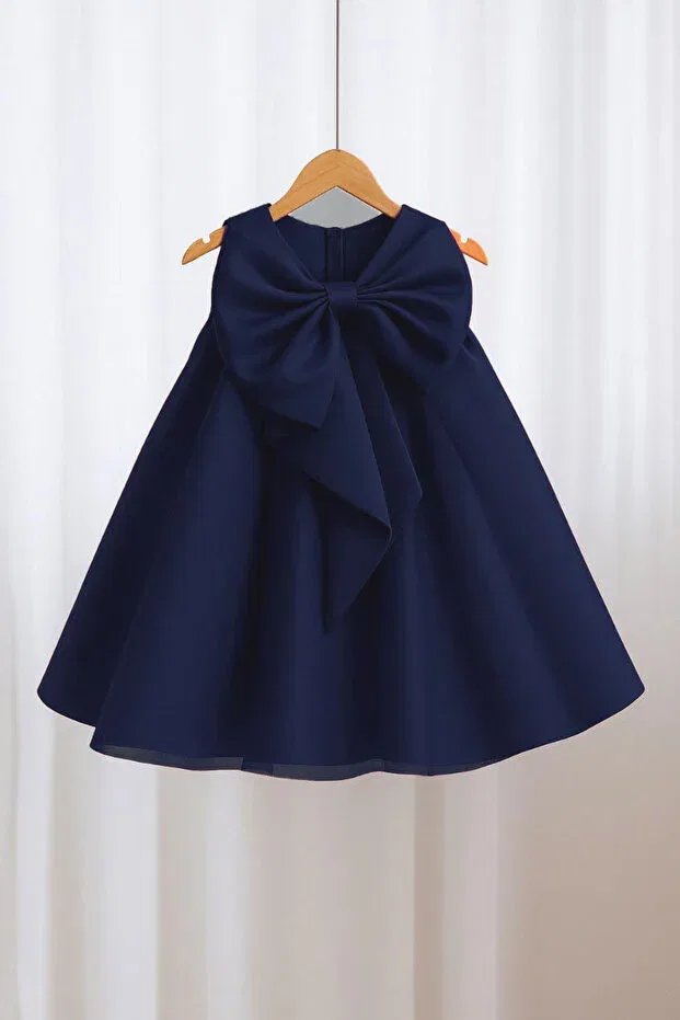 Детское платье для девочек с открытыми плечами Prom Melek Golden, Navy Blue