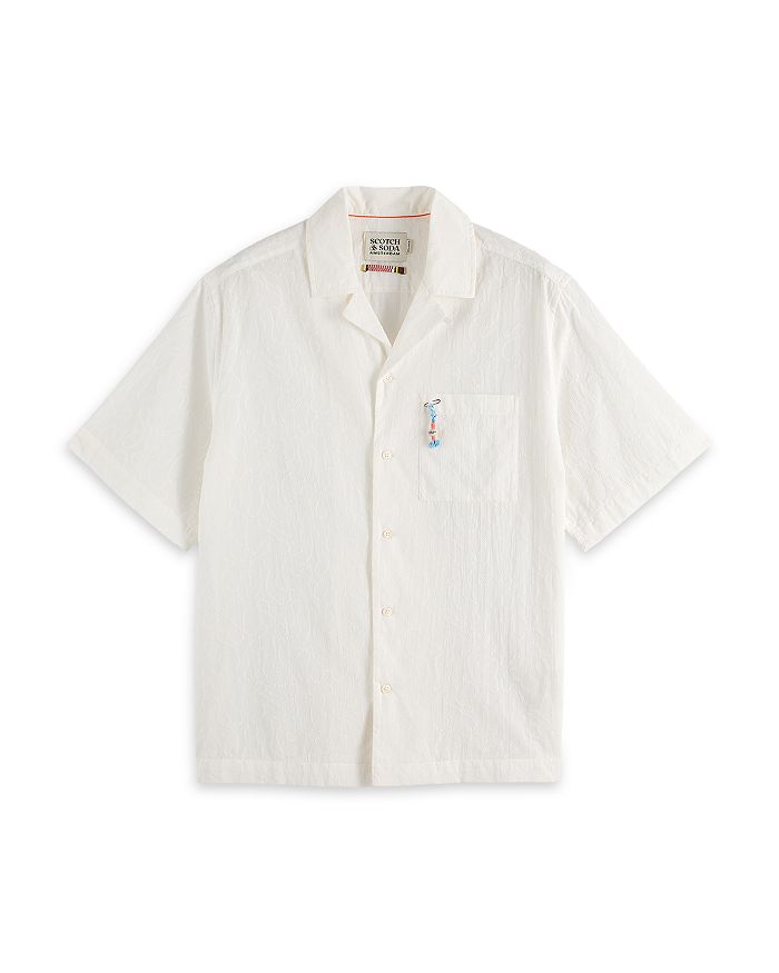 

Вышитая рубашка свободного кроя Scotch & Soda, белый