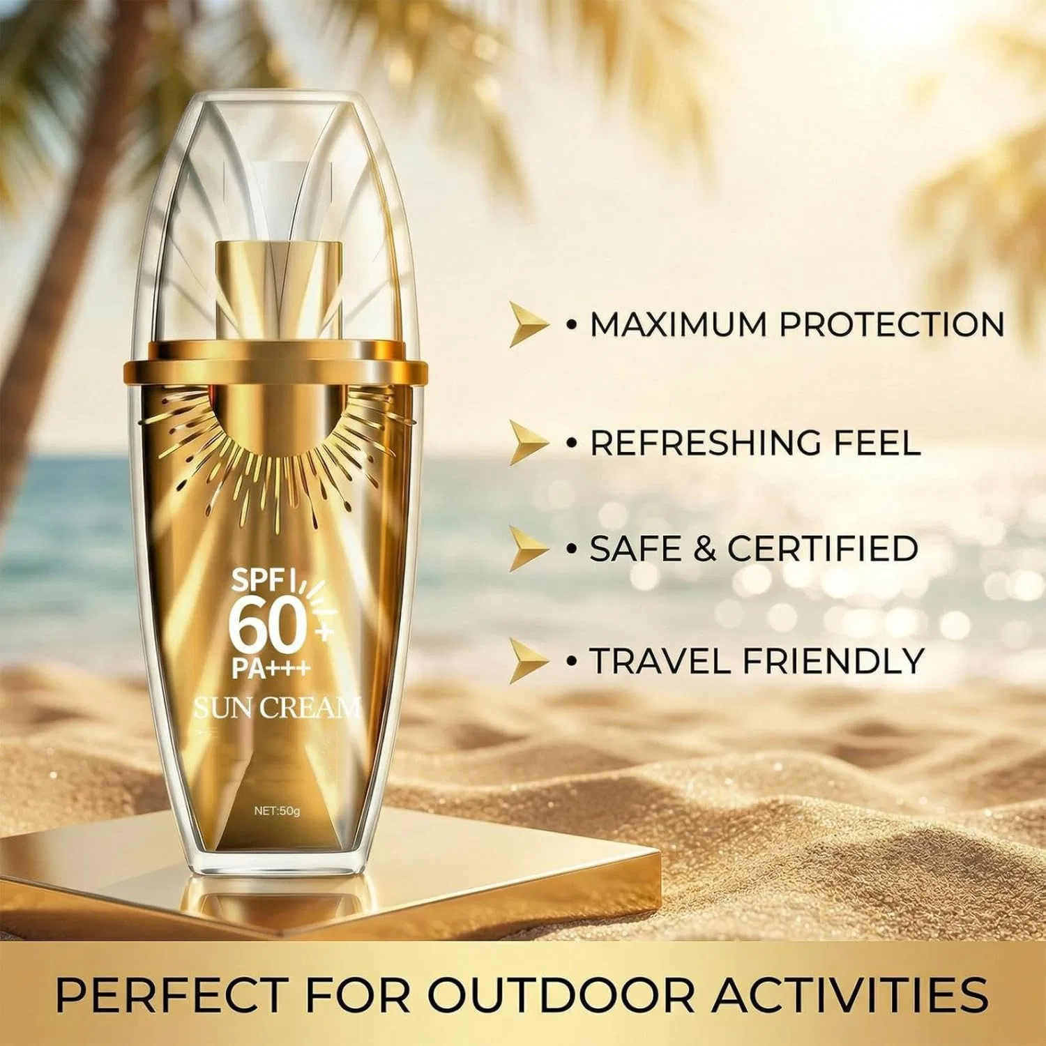 Солнцезащитный крем для лица SPF 60+ PA+++, 50 г, Generic — фото 3