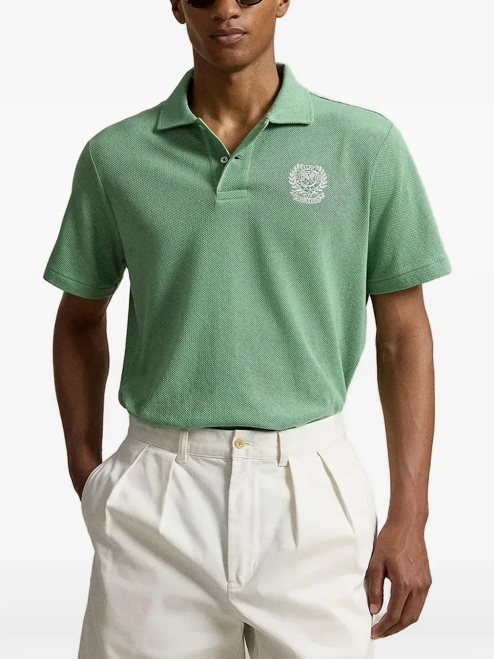 Рубашка-поло с вышивкой Wimbledon Polo Ralph Lauren, зеленый — фото 2