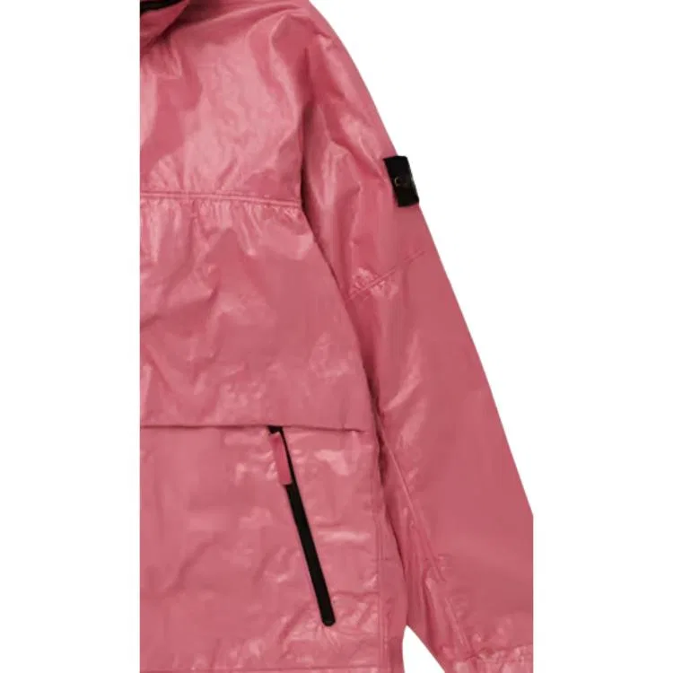 Мужская куртка с капюшоном Stone Island With Water-resistant Membrane, розовый — фото 3