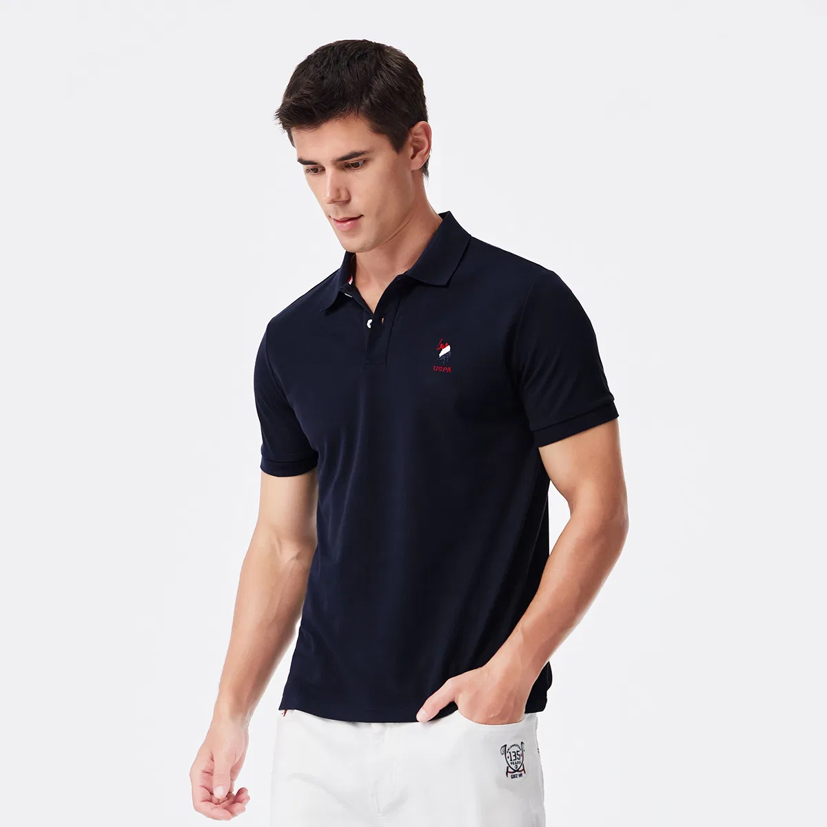 Поло мужское U.S. POLO ASSN., Navy Blue — фото 4