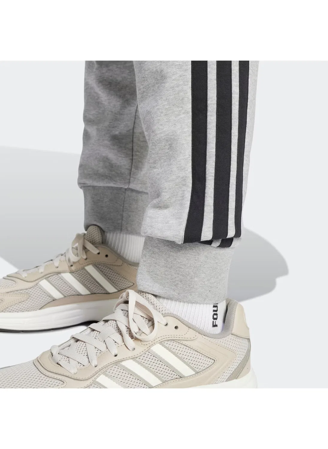 Штаны из футера с мягкой текстурой, 3-Stripe, Adidas, серый — фото 4