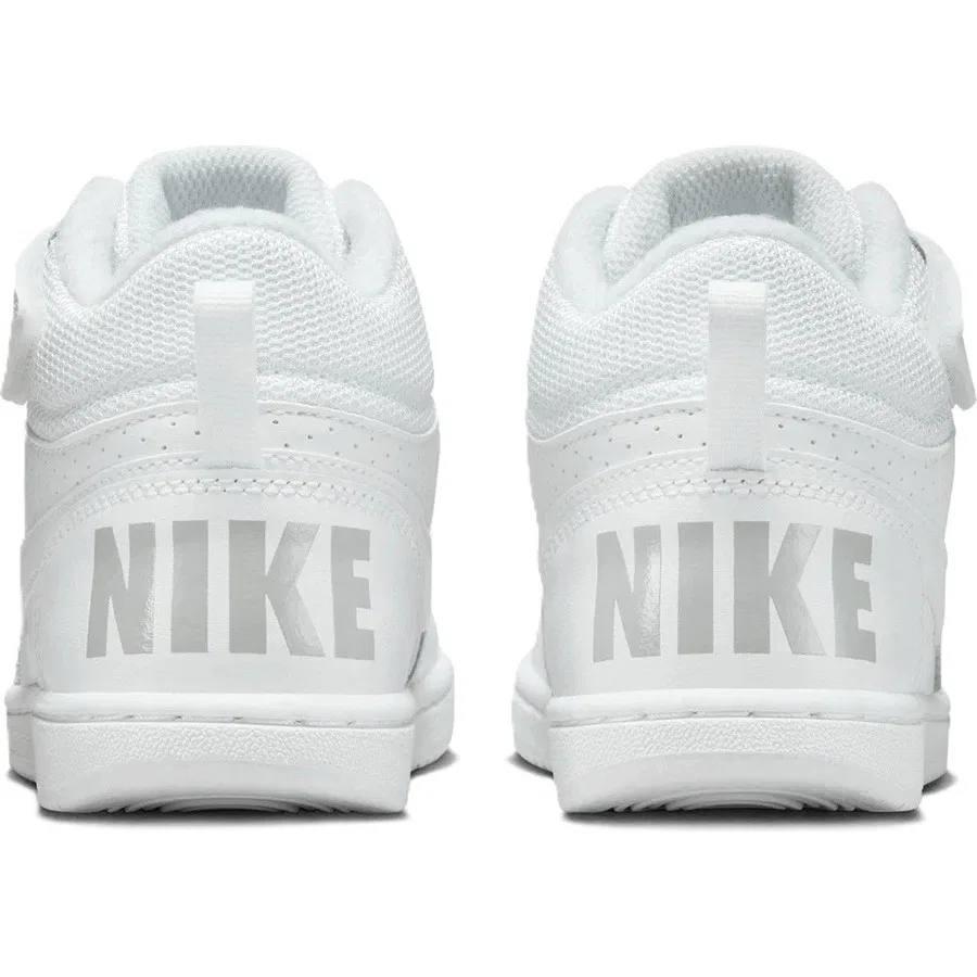 Кроссовки с высоким берцем из натуральной кожи Nike Court Borough Mid, Белый — фото 4