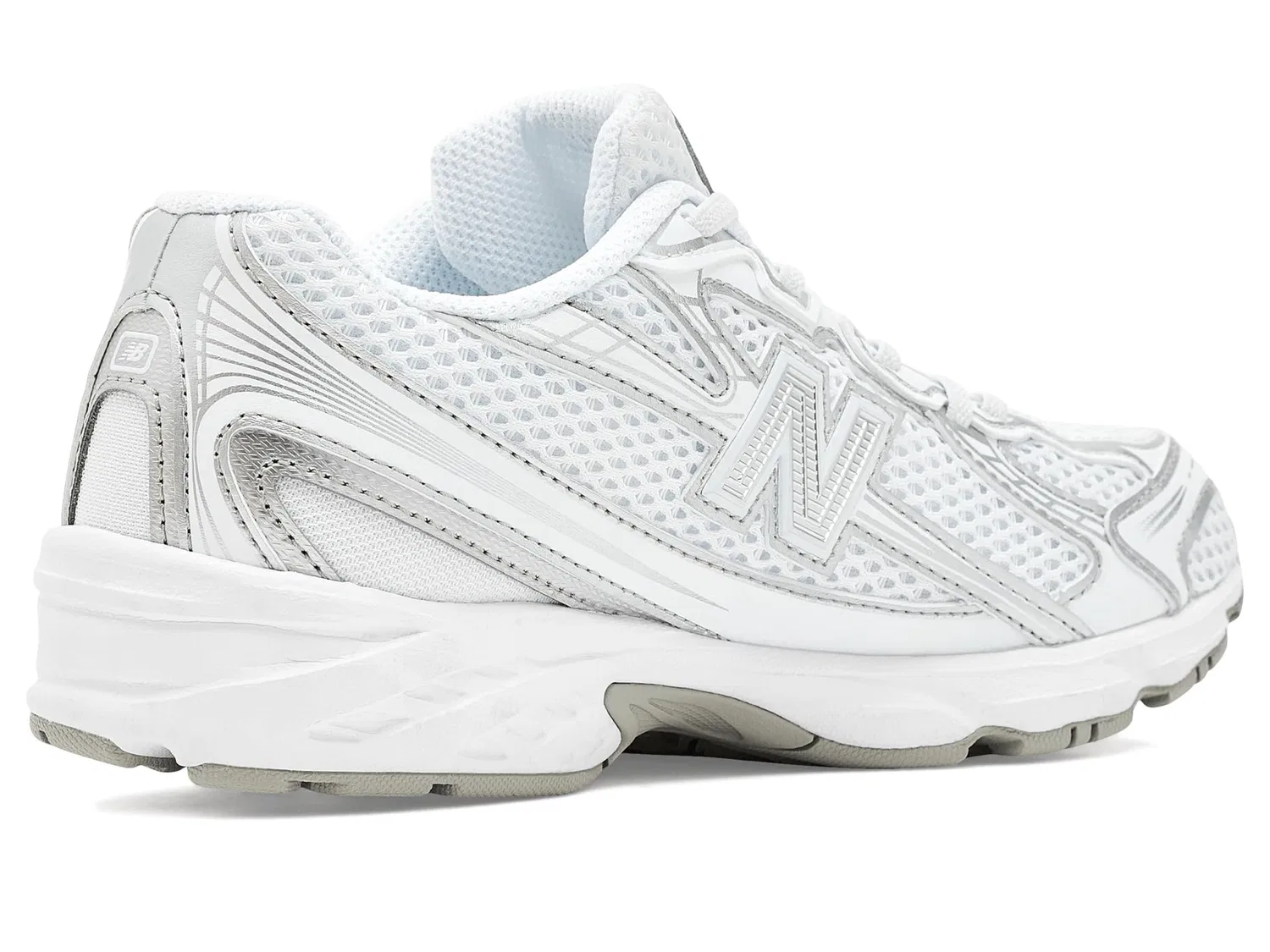 Кроссовки 740 Bungee Lace (для маленьких детей) New Balance Kids, White/Silver Metallic — фото 4