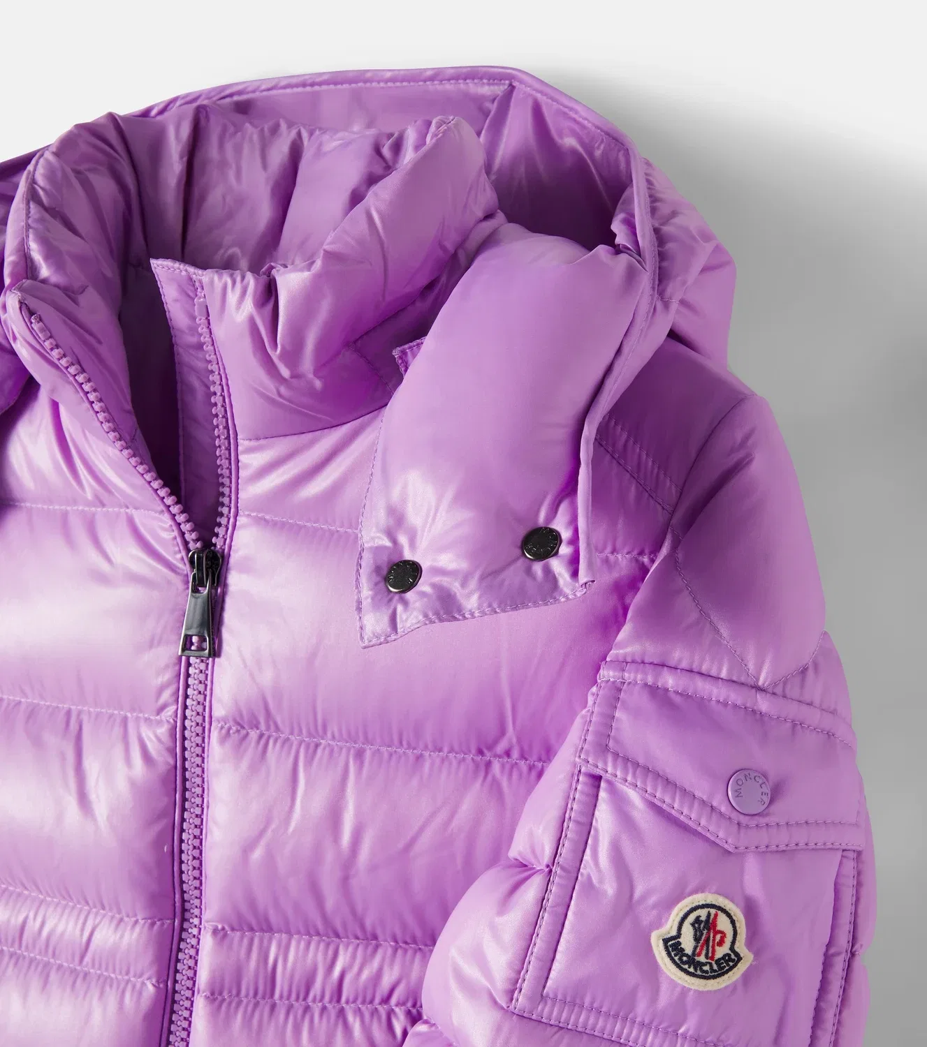 Стеганая пуховая куртка Maire Moncler Enfant, фиолетовый — фото 4