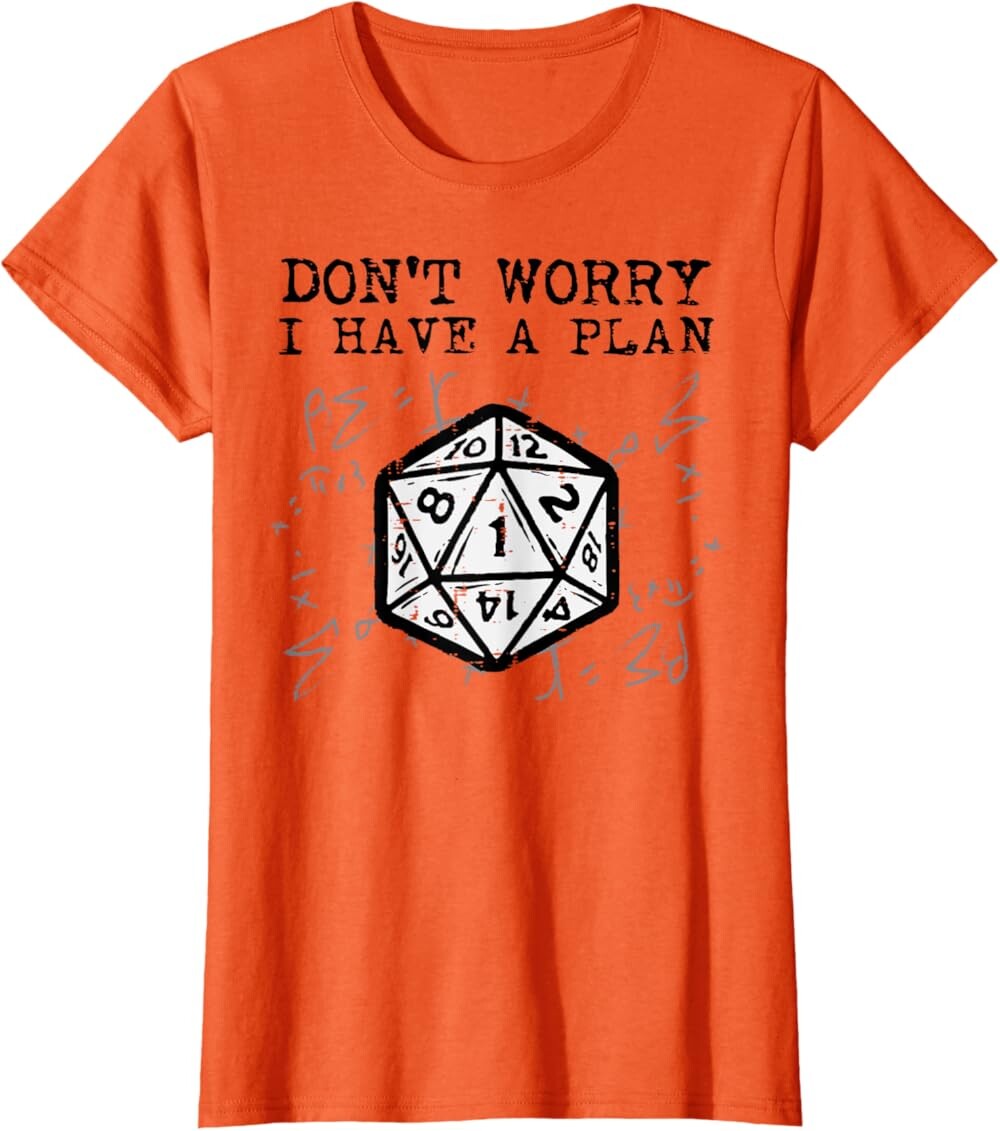 

Женская футболка RPG Gamer Dont Worry I Have Plan, оранжевый