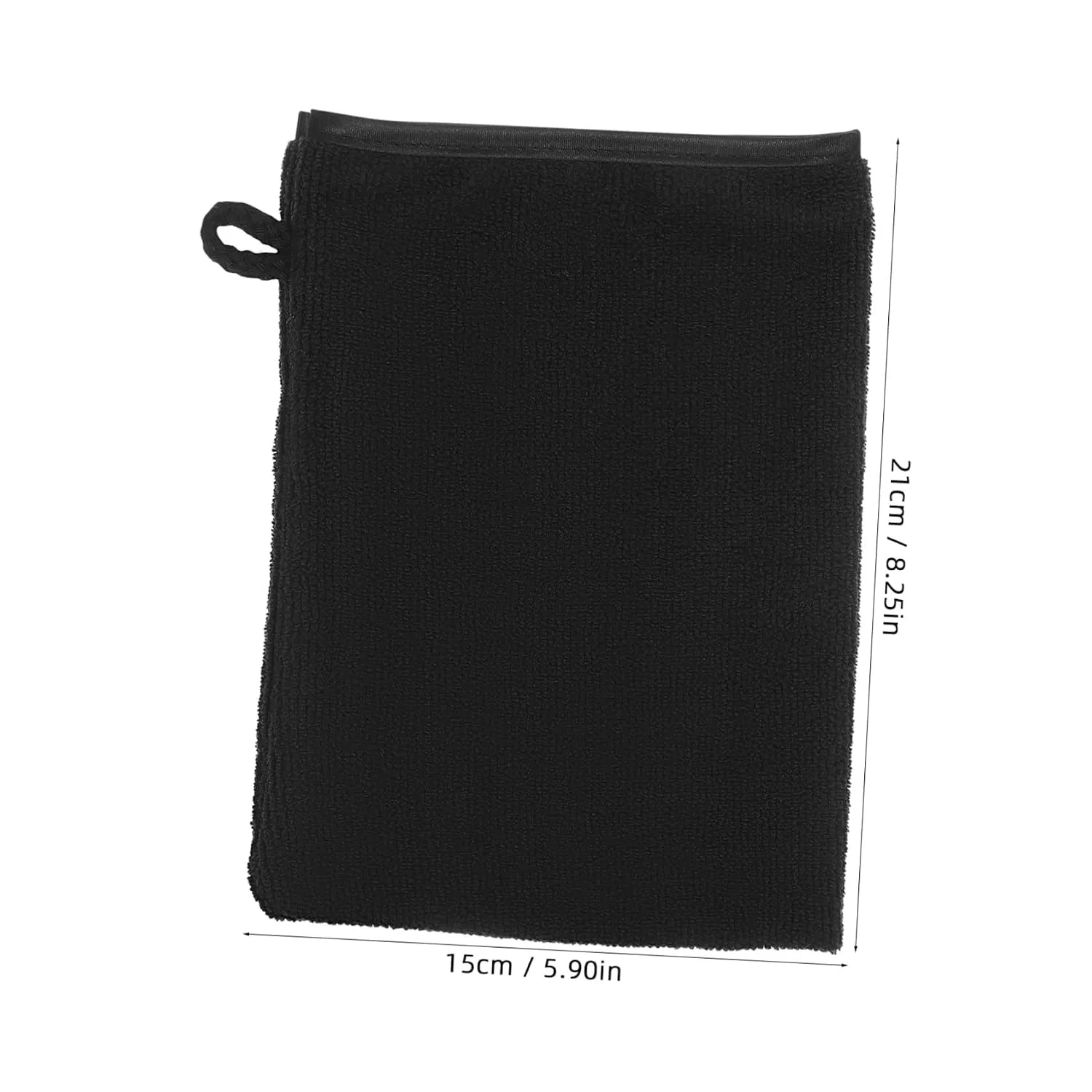 Мочалки для душа из микрофибры, набор 6 шт, HAMPPLIES, 21x15x0.5 см, Черный, Белый, Серый — фото 2