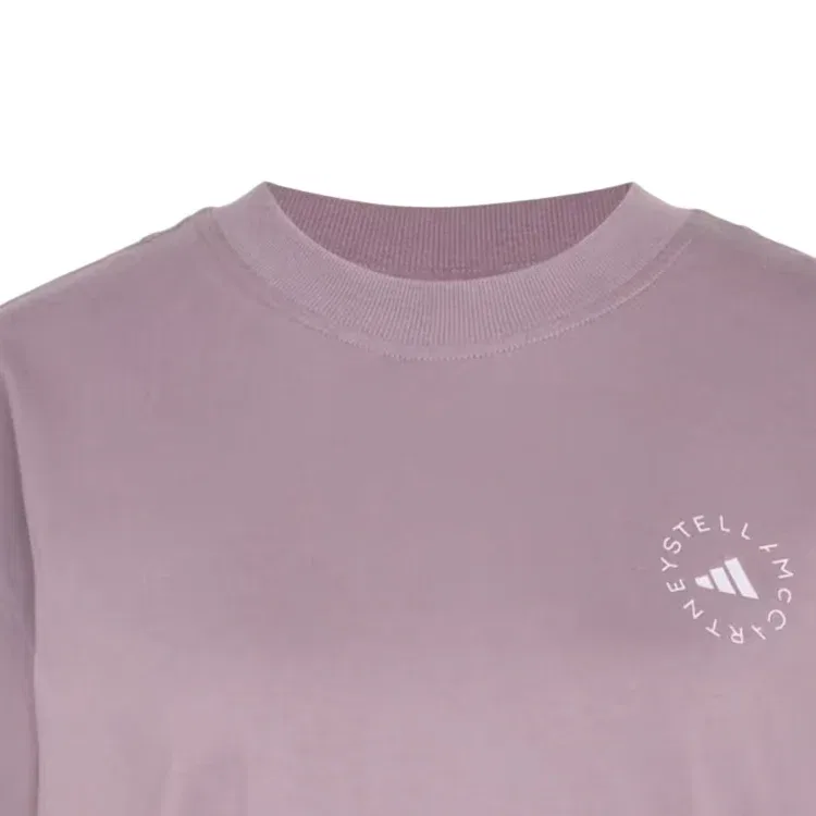 Женская футболка Stella McCartney Loose T-Shirt Asia Sizing 'Legacy Purple' adidas, Legacy Purple — фото 4