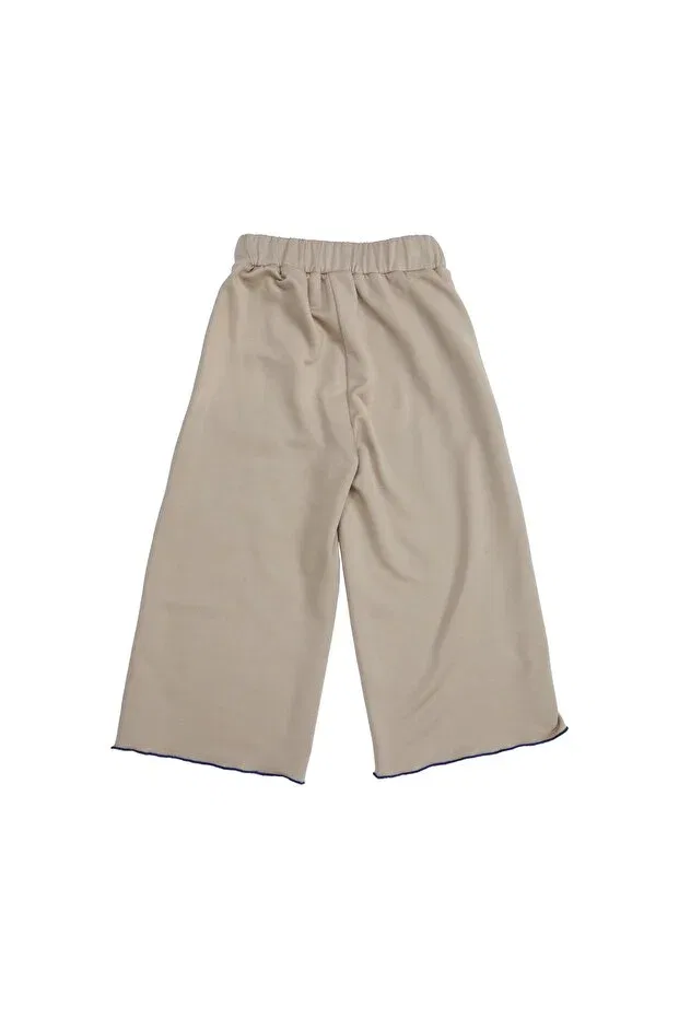 Детские спортивные штаны для девочек с принтом Manimani, Beige — фото 4