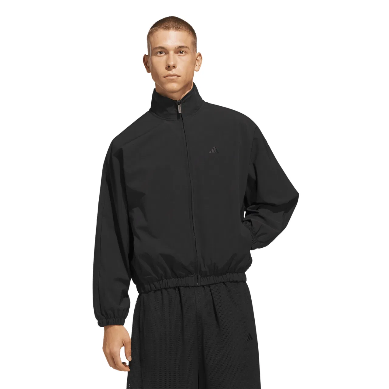 Мужская куртка свободного кроя Basketball Woven Track Jacket Adidas, черный