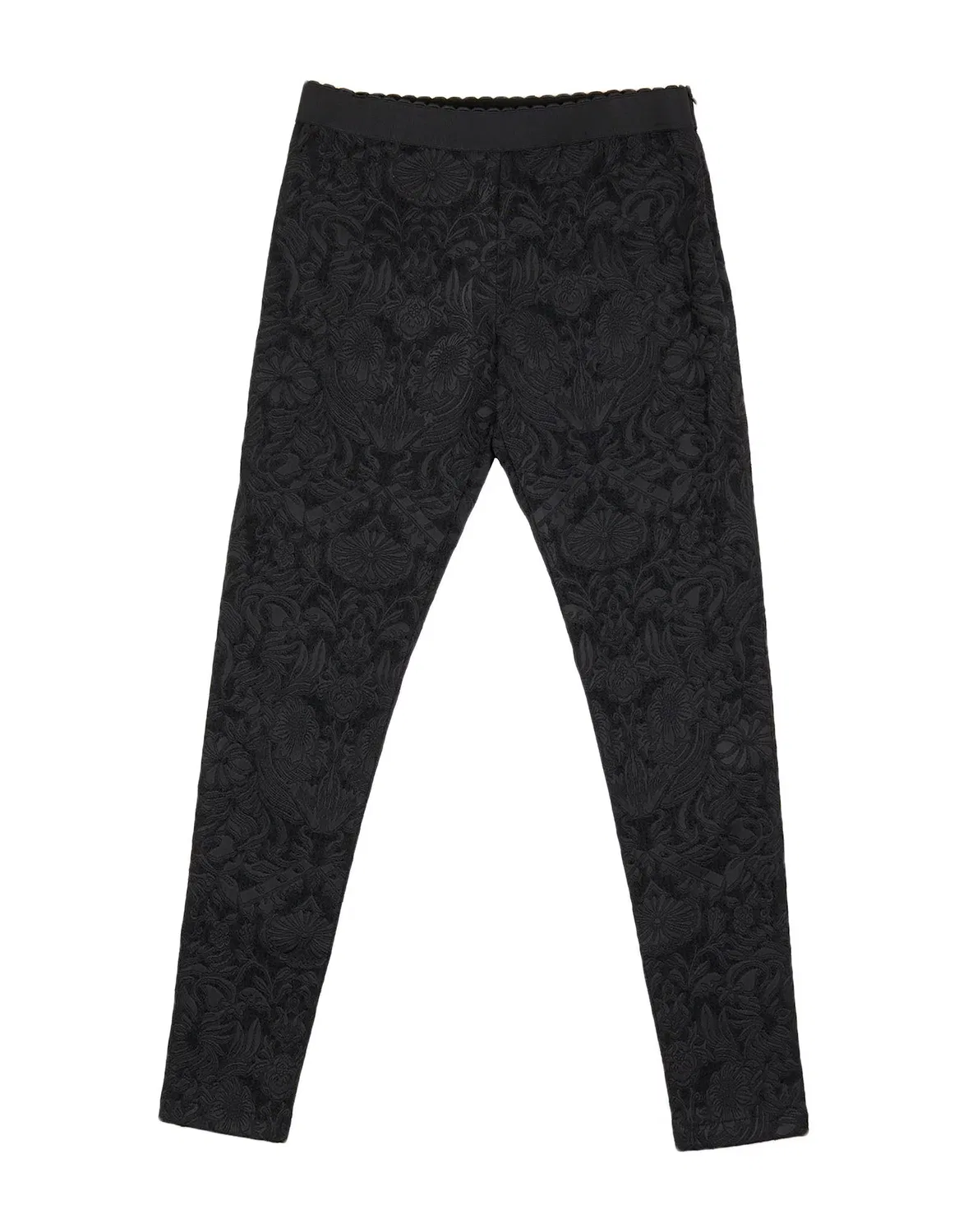 Подростковые брюки с жаккардовым узором Dolce&Gabbana, черный