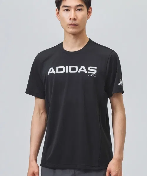 Мужская футболка с коротким рукавом Adidas M TRN S/S Tシャツ, Black