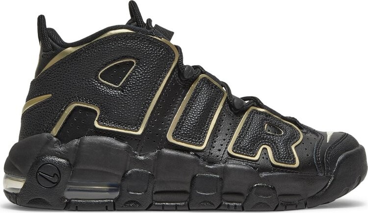 

Кроссовки Nike Air More Uptempo GS 'Black Metallic Gold Star', черный