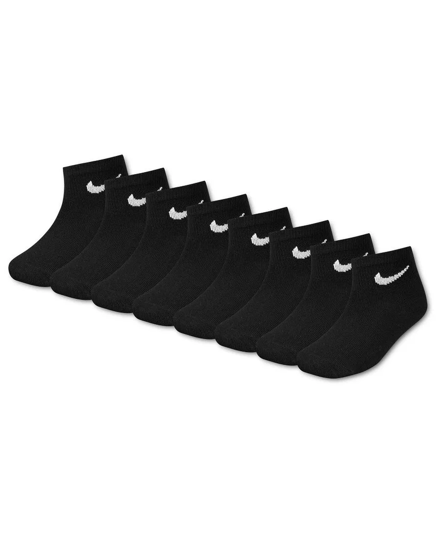 Носки детские 5-7 лет, 8 пар, с логотипом Swoosh Nike, Black