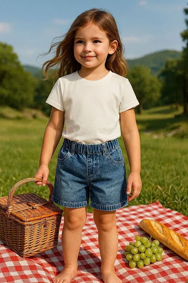 Детские шорты джинсовые Bermuda Esila Kids, Blue — фото 3