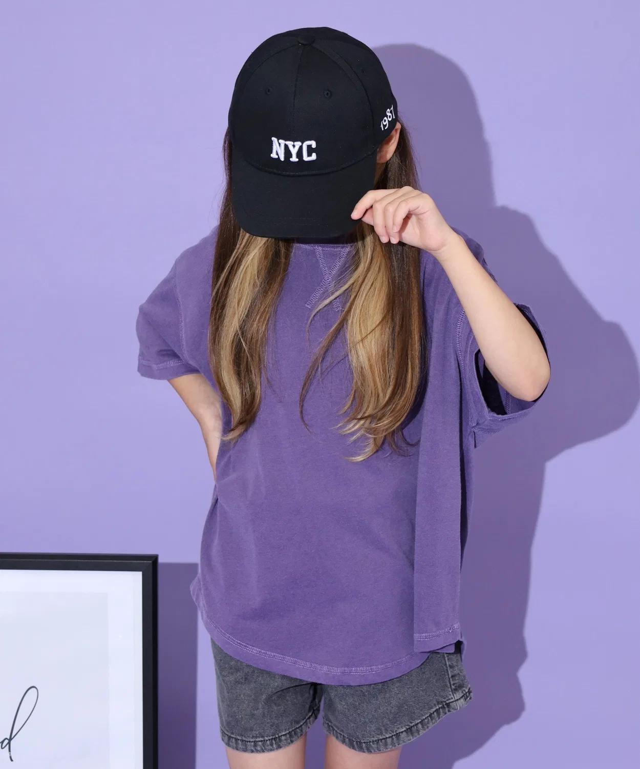 Детская футболка оверсайз с принтом FUNALIVE, Purple