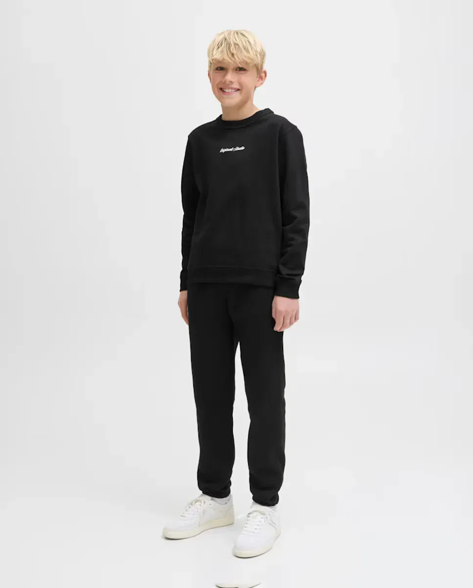 Детская худи для мальчиков с круглым вырезом Jack & Jones, Negro — фото 3
