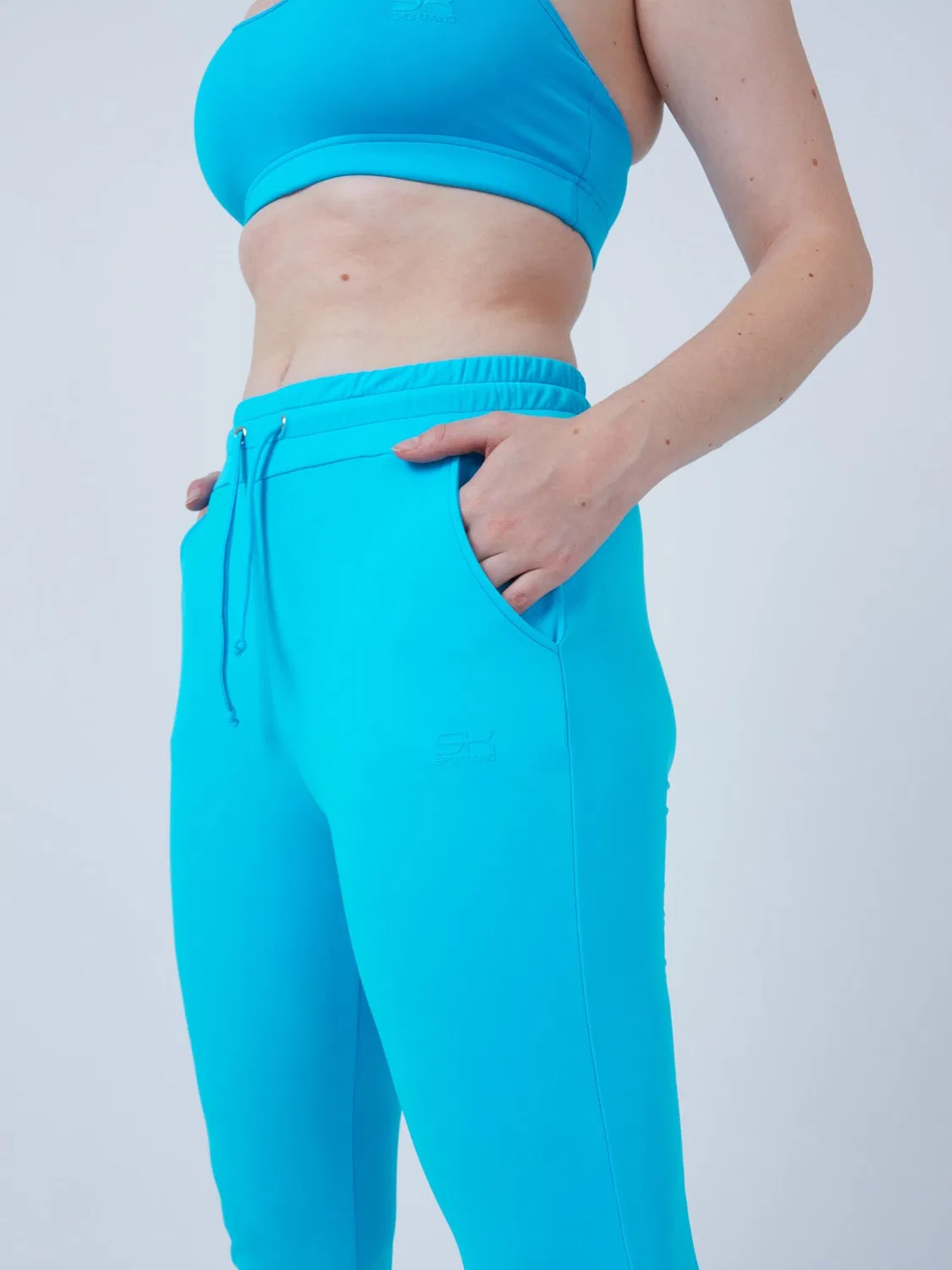 Спортивные брюки Sportkind Regular Workout Pants, цвет бирюзовый — фото 2