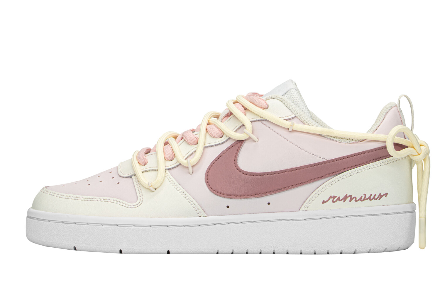 

Кроссовки Nike Court Borough Series Skateboard Shoes Women's Low-Top Beige Pink