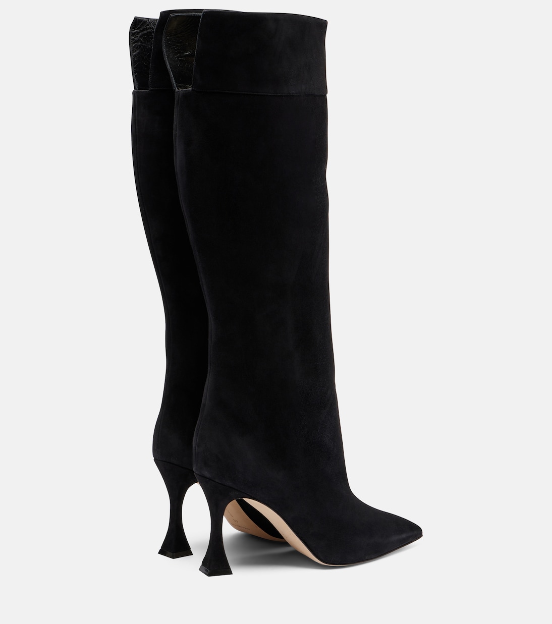 Miralone 90 замшевые высокие сапоги до колена Manolo Blahnik, 0015 Blck — фото 2