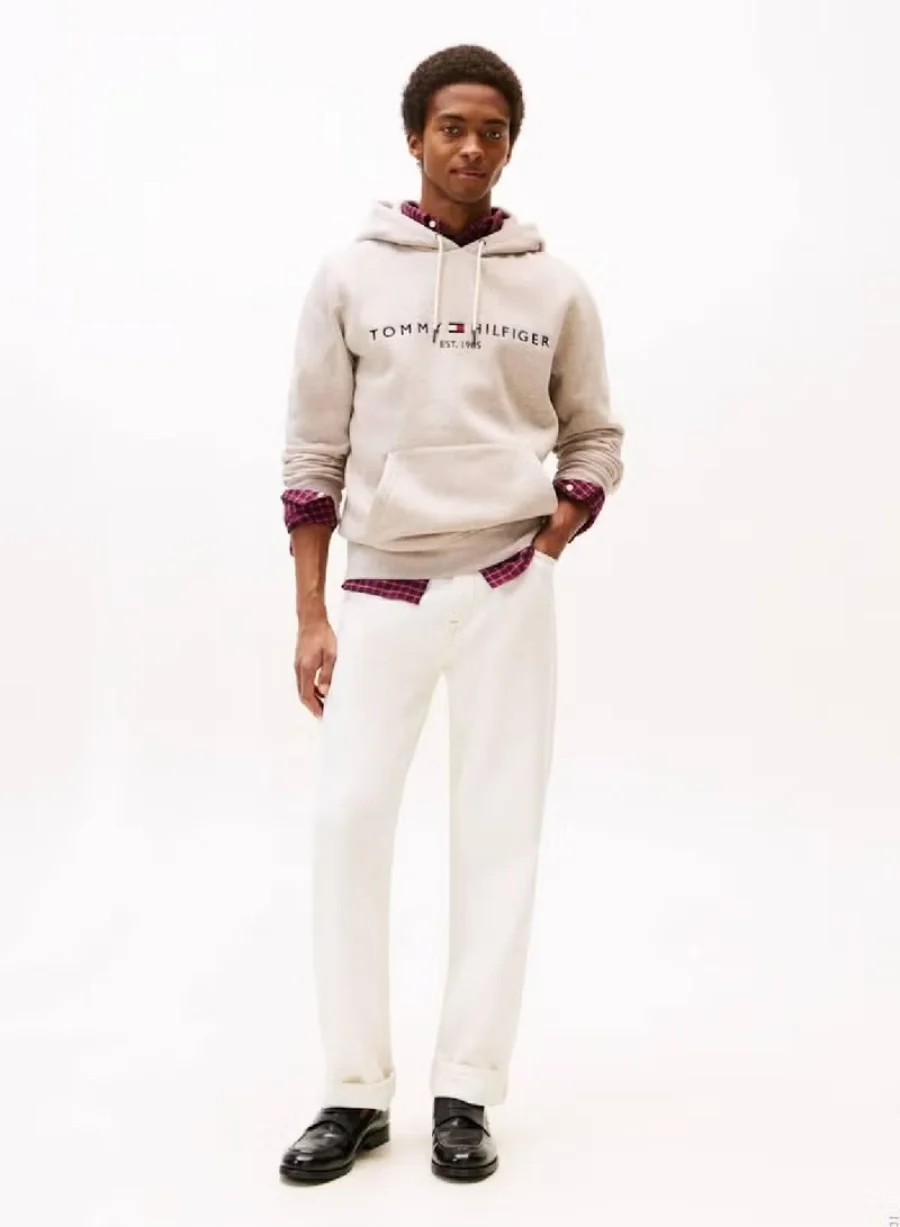 Худи Tommy Hilfiger Logo Embroidery, серый — фото 2