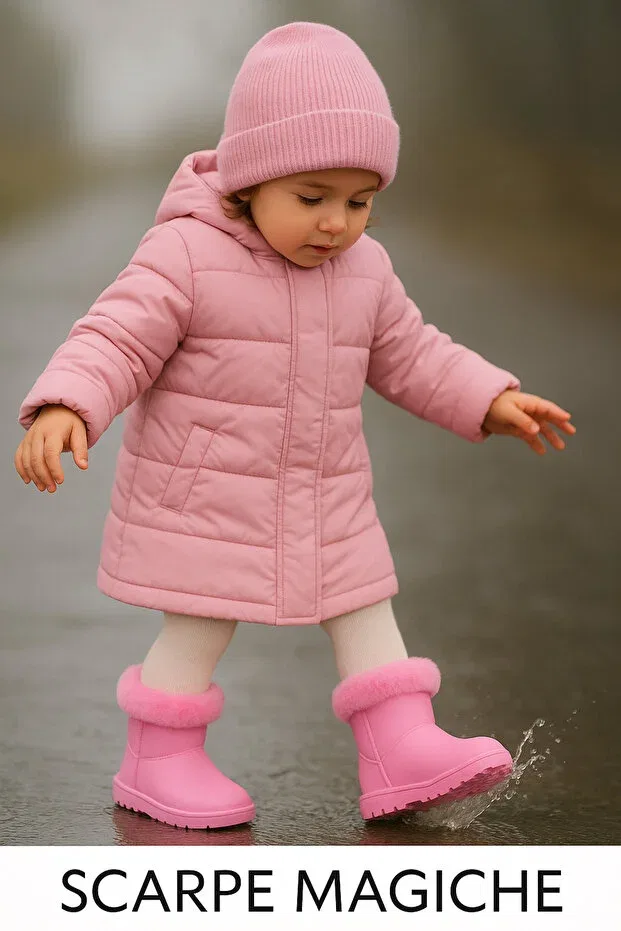 Детские сапоги для девочек водоотталкивающие Scarpe Magiche, Pink — фото 2