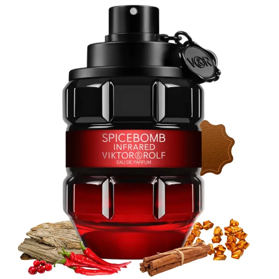 Мужской парфюм пряный с кожаными нотами 90 мл Spicebomb Infrared Viktor & Rolf — фото 3