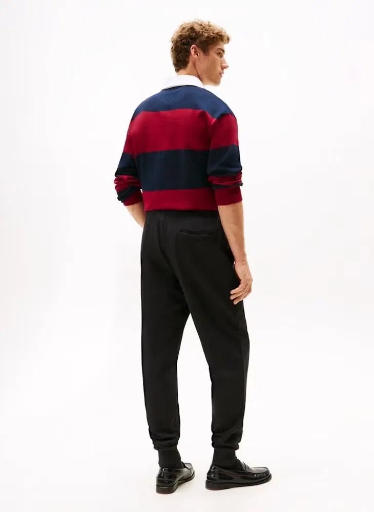 Джоггеры с вышивкой флага на манжетах Tommy Hilfiger, черный — фото 2