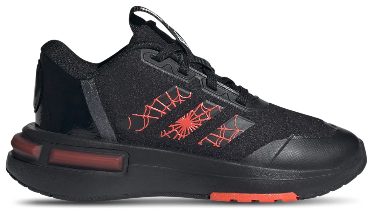 Детские кроссовки для мальчиков с дизайном Spider-Man, Racer x Spider-Man, adidas, Black/Black/Solar Red