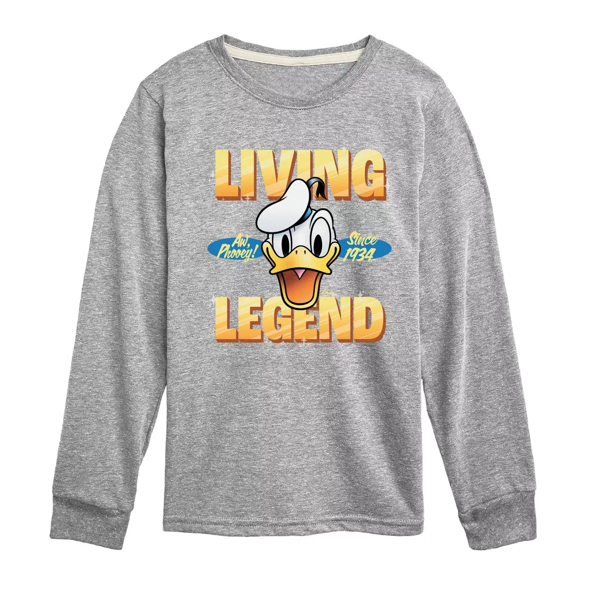 Детское футболка с длинным рукавом Disney Living Legend 1934 Athletic Heather