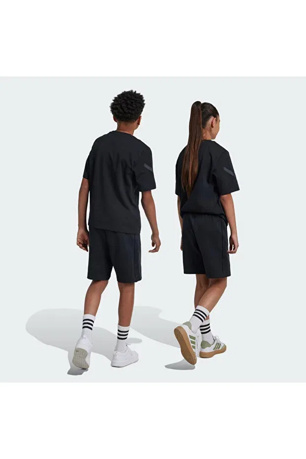 Детские шорты для девочек однотонные Adidas, Black — фото 2