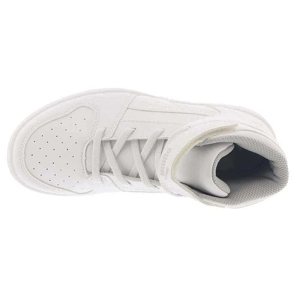 Детские кроссовки для мальчиков на липучках Rebound Velcro Layup PUMA, Black Grey Purple — фото 2