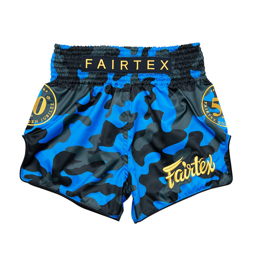 

Шорты для тайского бокса Fairtex BS1917 Golden Jubilee, Solid, размер M, синий
