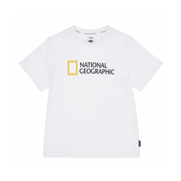Футболка с большим логотипом National Geographic Kids, белый