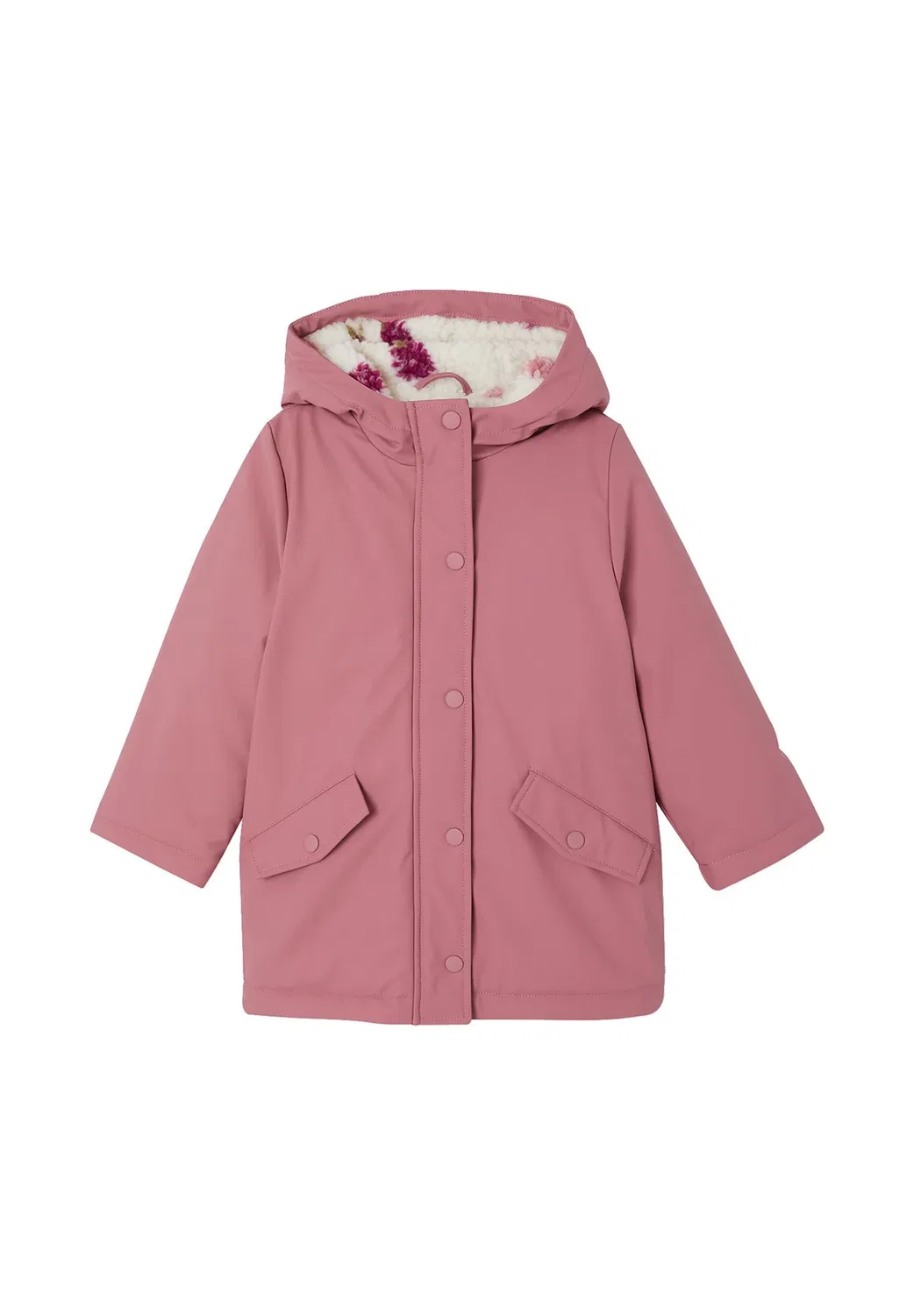 Mädchen regenjacke mit kapuze & teddyfleece-futter - парка Vertbaudet, Malve