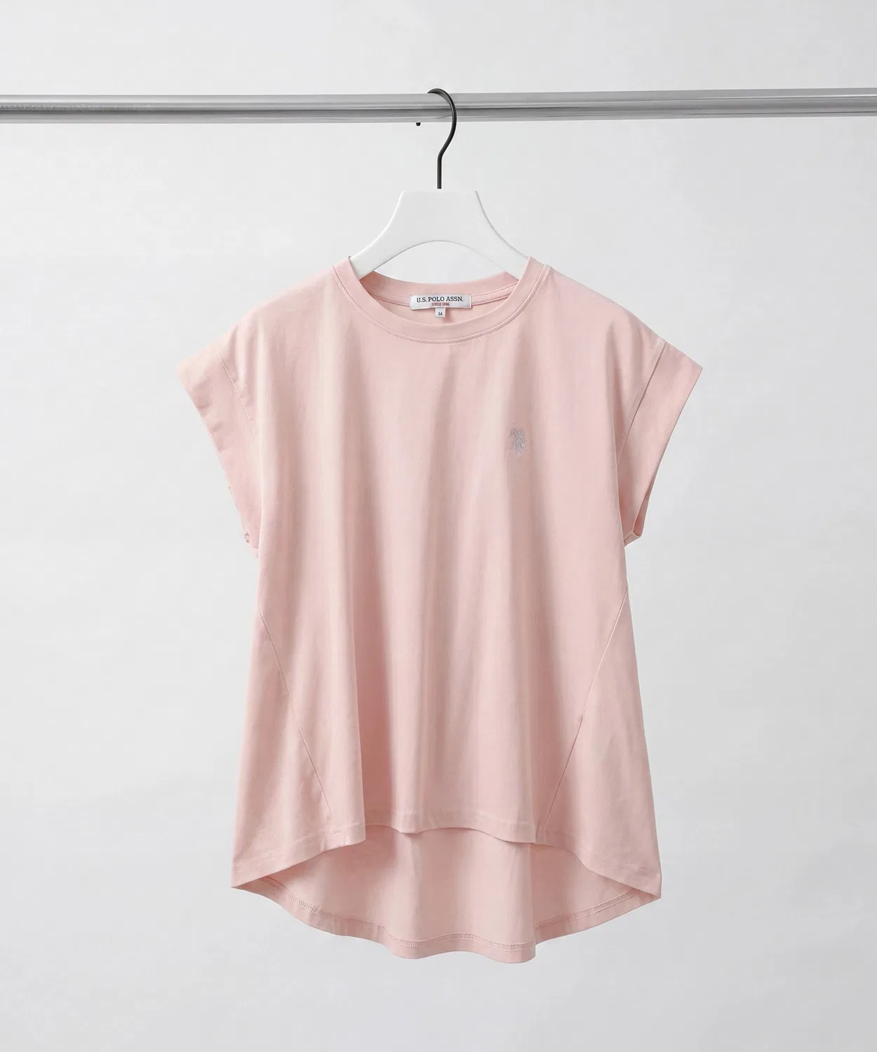 Женская футболка с принтом French Sleeve U.S. POLO ASSN., Pink