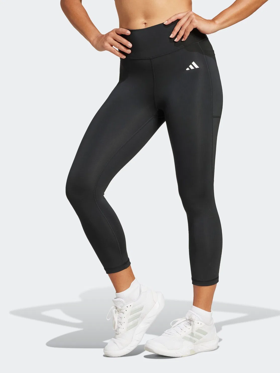 Леггинсы 3/4 adidas Optime Essentials Stash, черный