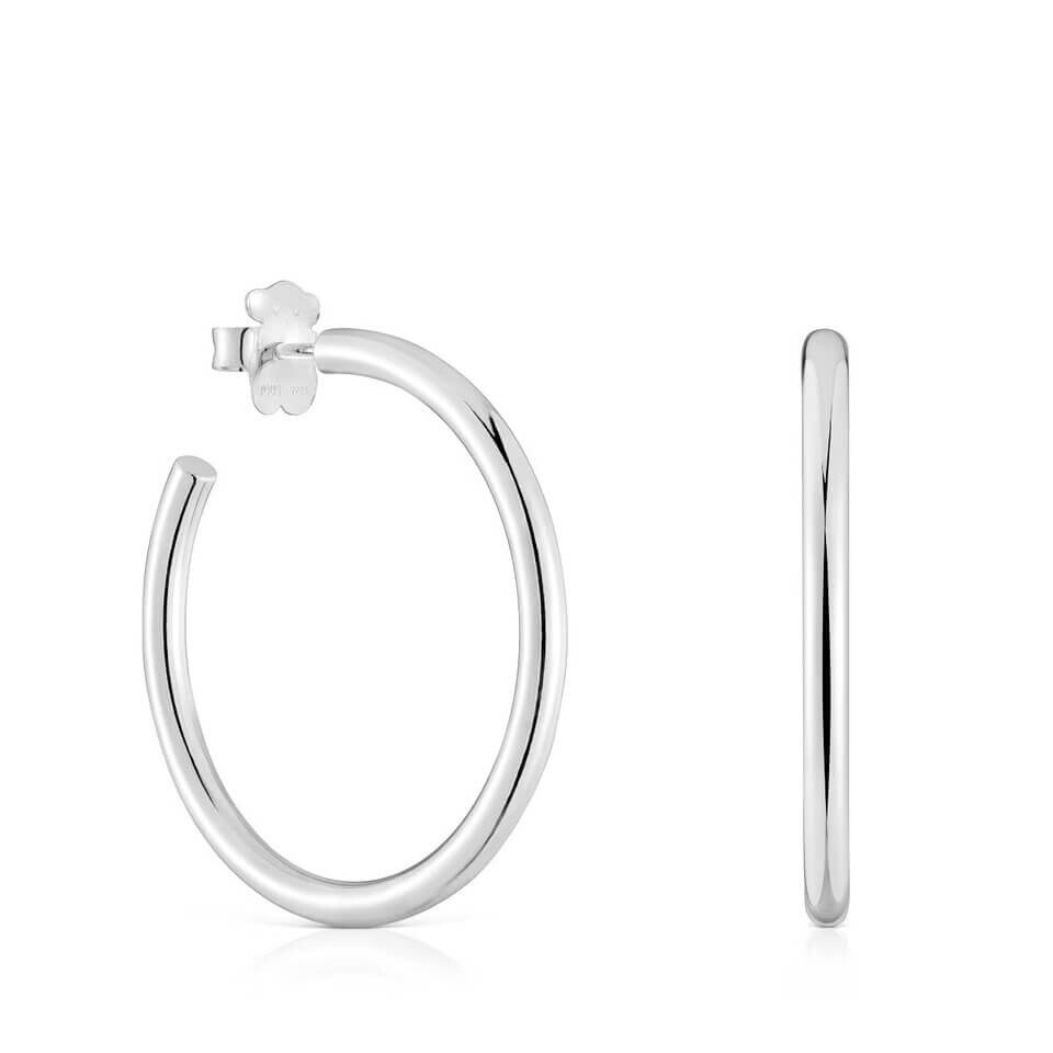 

Серьги-кольца Tous Basics Long, 27 мм, серебро