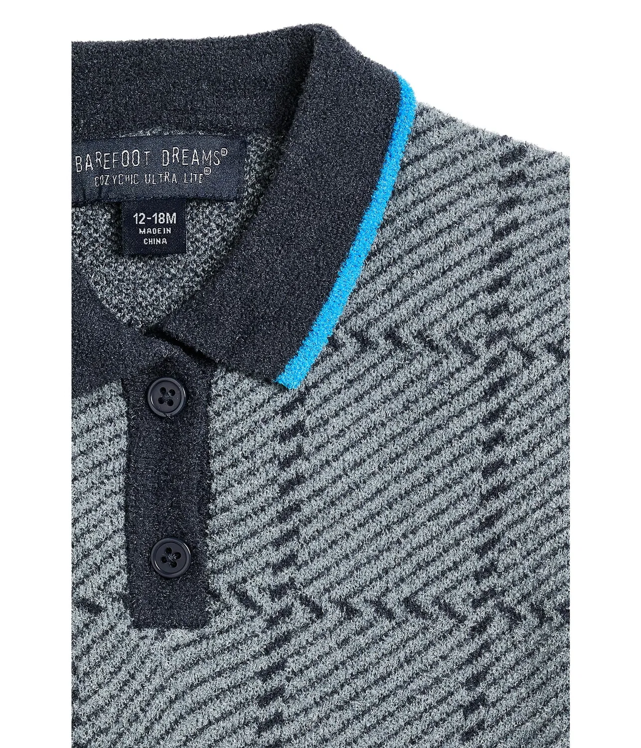 Комбинезон в клетку (для младенцев) Barefoot Dreams Kids, Indigo Multi — фото 3